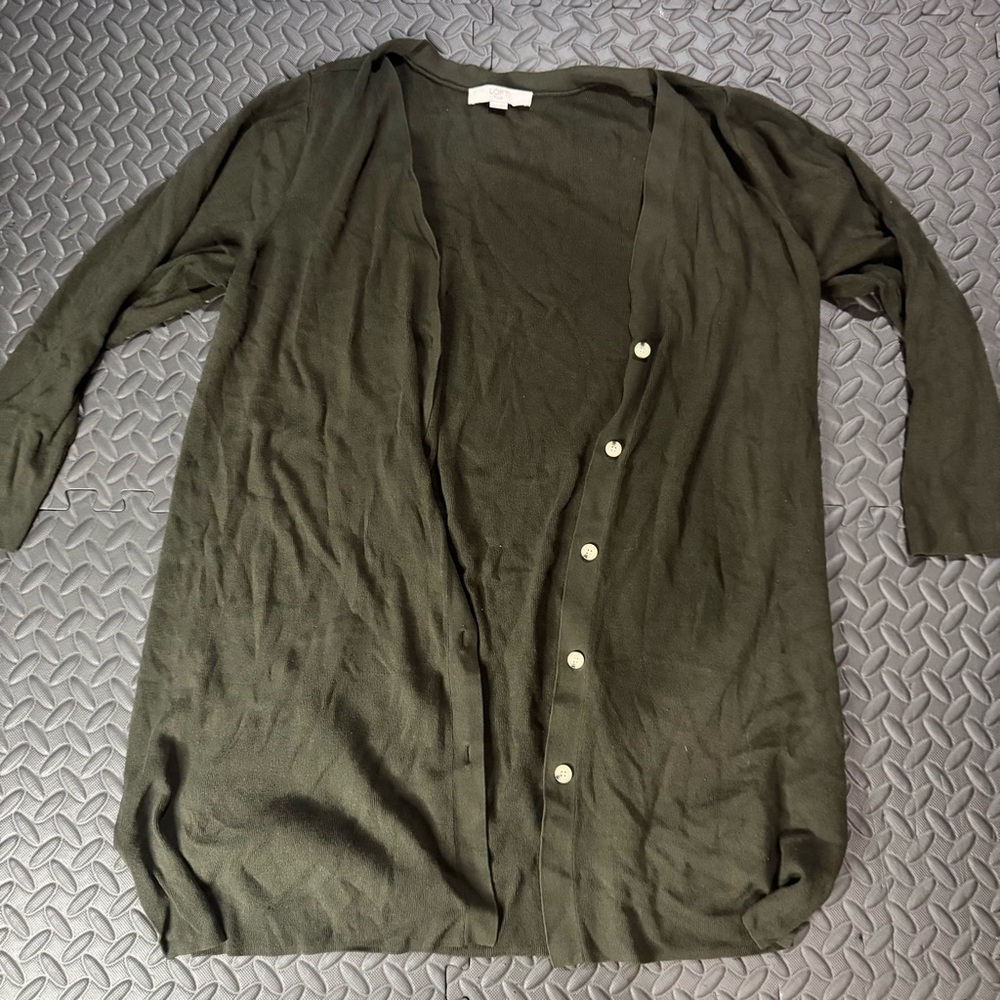 Women’s loft cardigan size 20/22 olive green